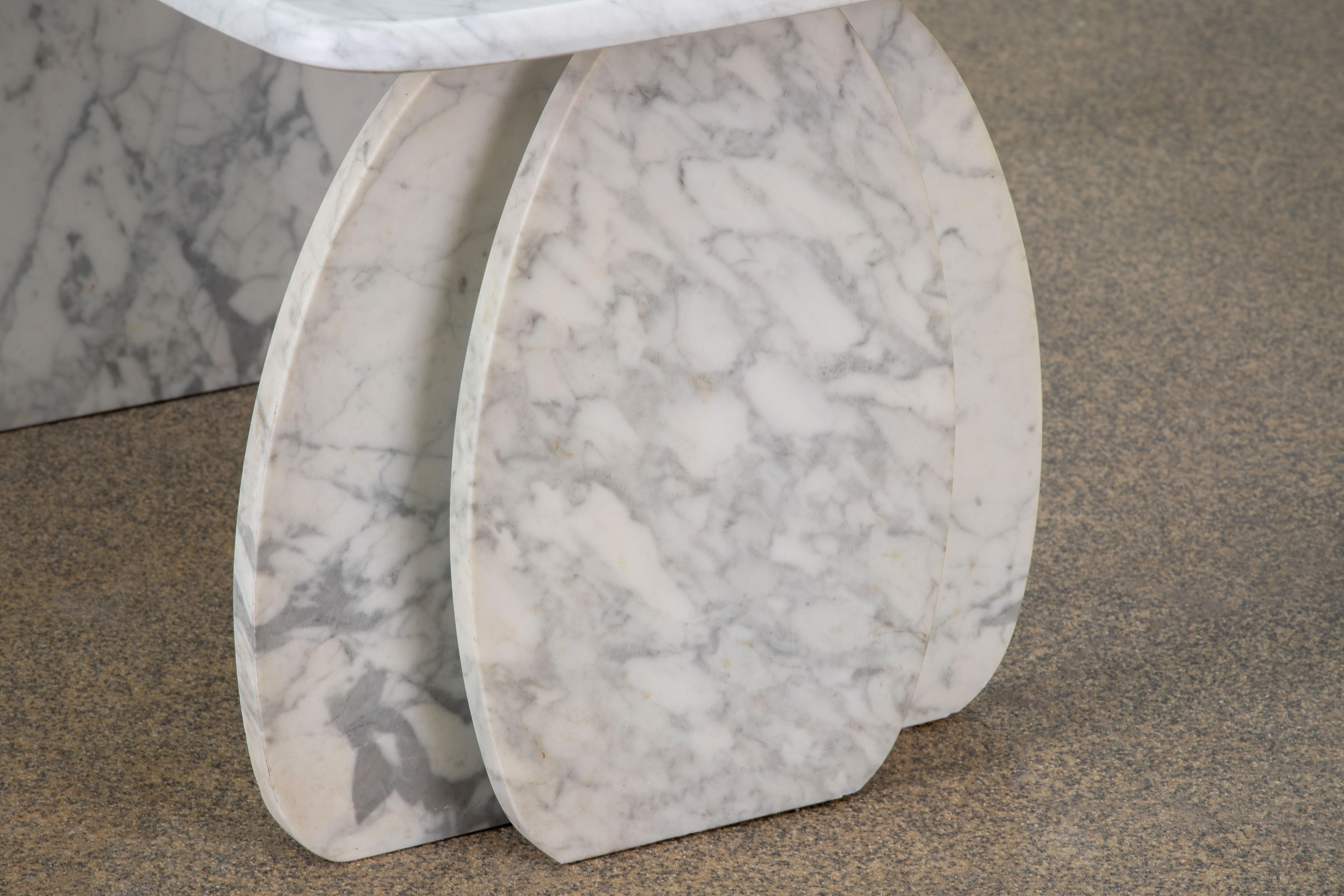 Italian design Carrara Marble Coffee Table 1970 1
