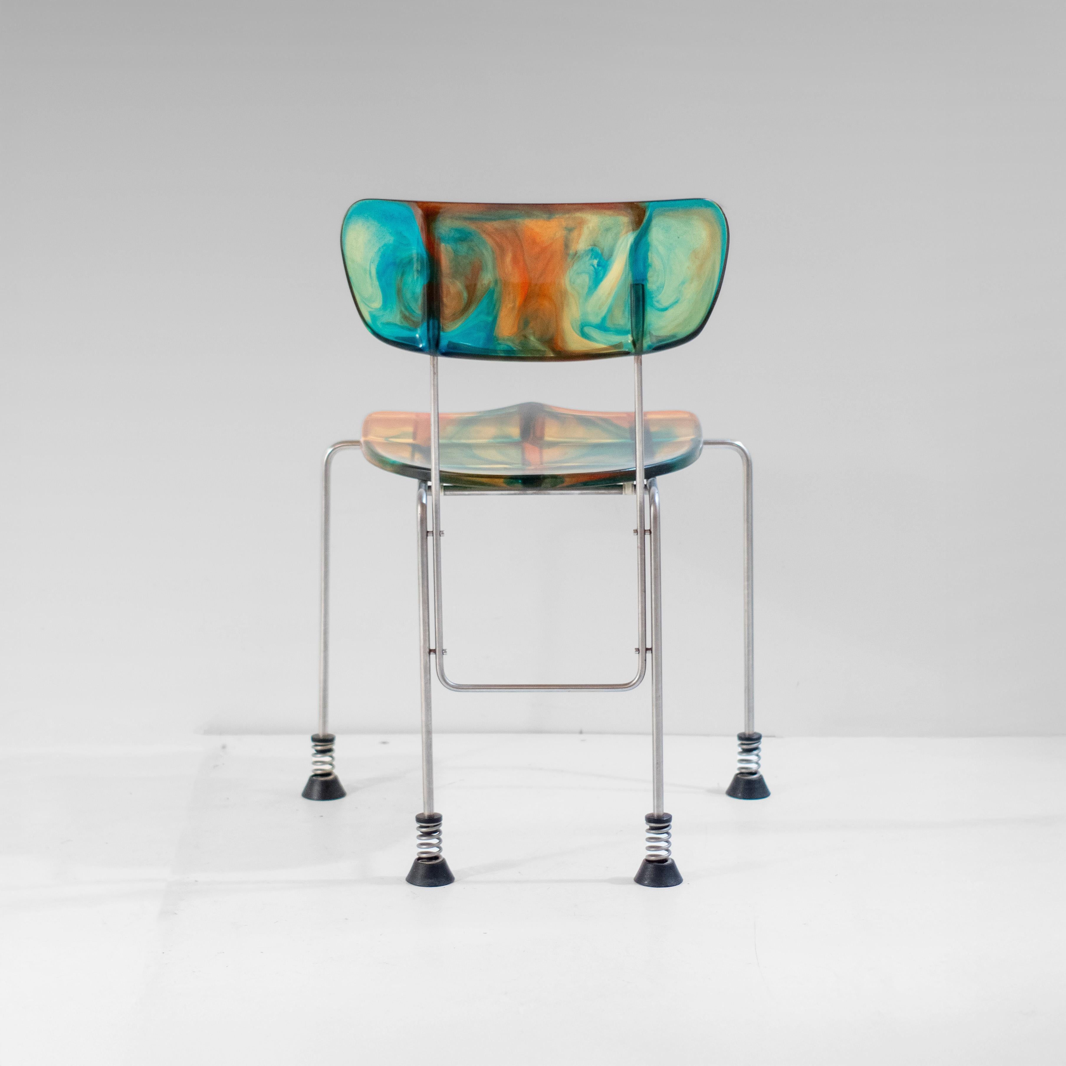 Italienischer Design-Stuhl Broadway von Gaetano Pesce für Bernini, 1993 (Stahl) im Angebot