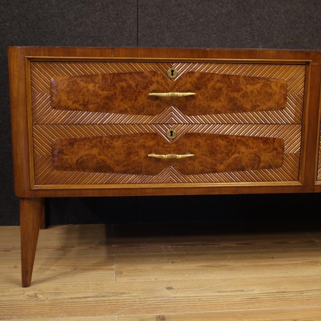 Italian Design Chest of Drawers in Walnut, Briar, Beech and Fruit Woods For Sale 2