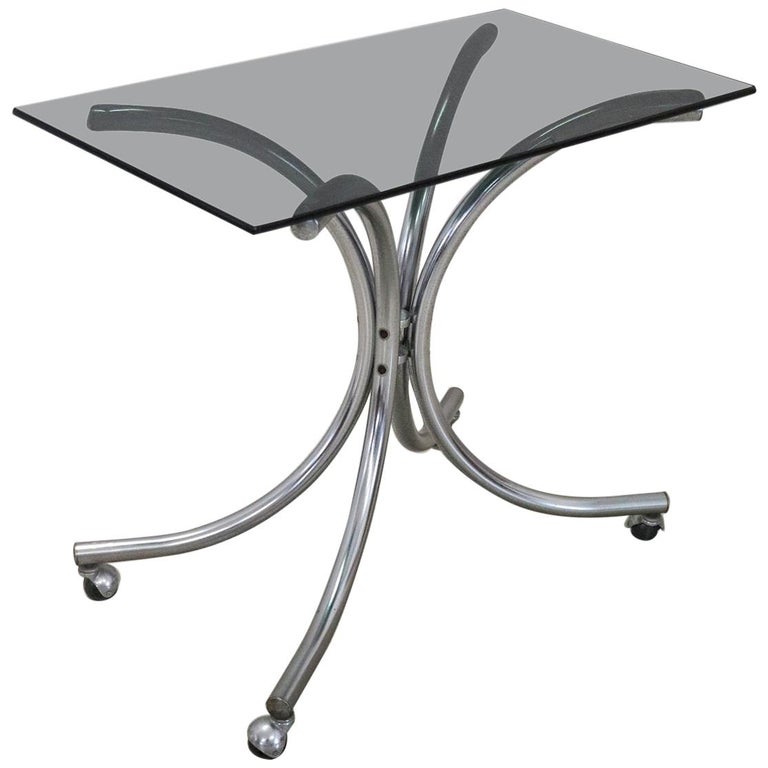 Chrome And Glass Drinks Trolley Cart 8 For Sale On 1stdibs
