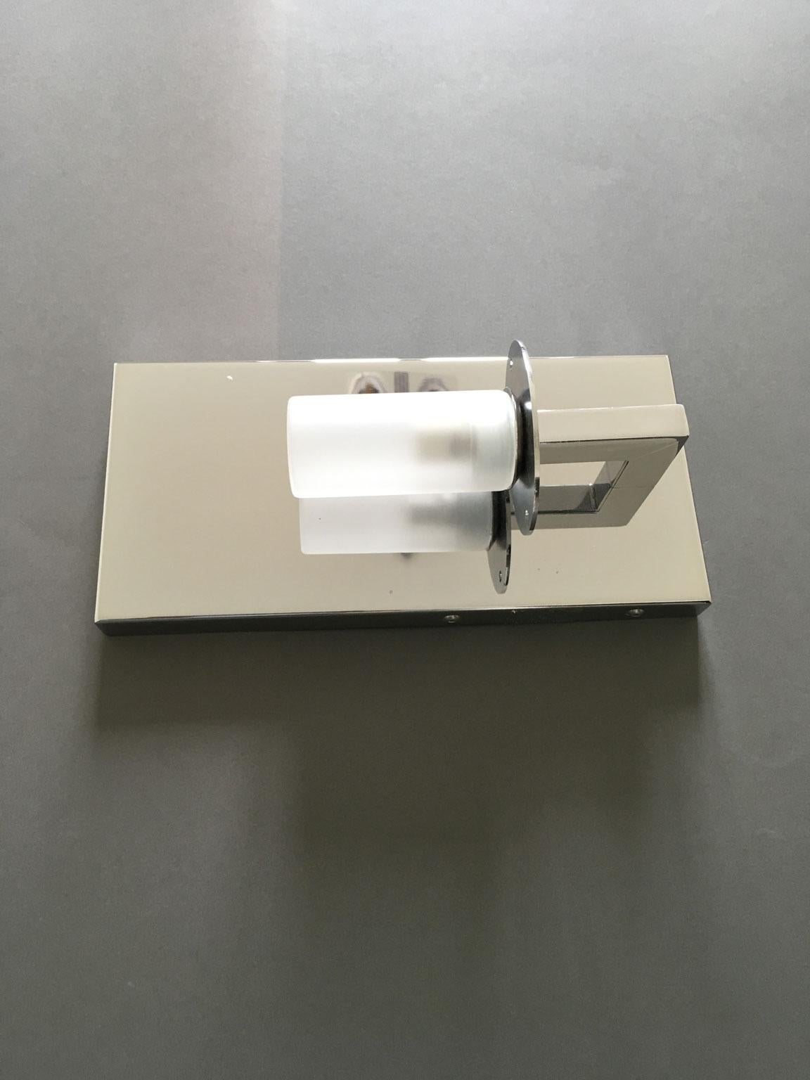 Italy Mid-Century Modern Style Metal Chrome Wall Lights For Sale 1
