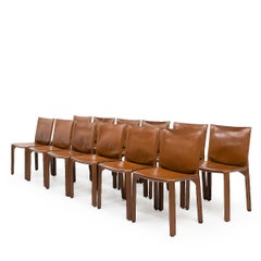 Italian Design Classic: Cab 412 Chairs by Mario Bellini for Cassina, Set of 12