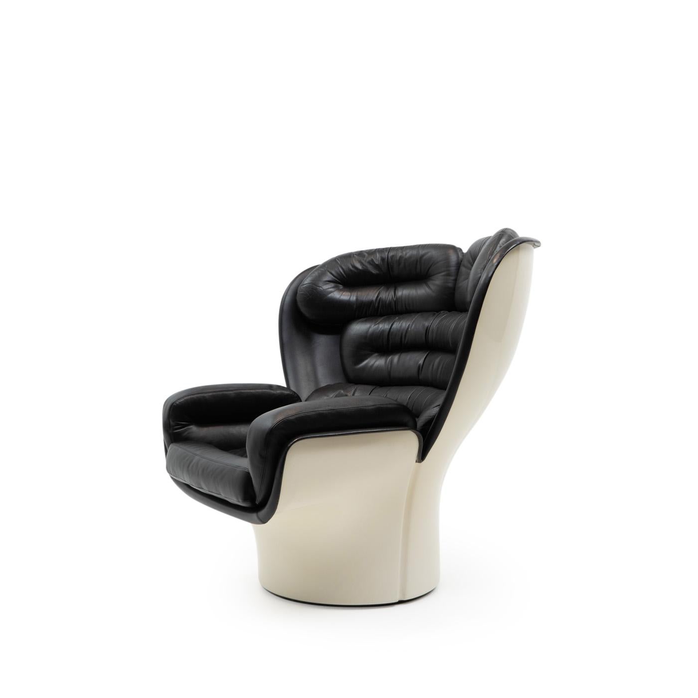 Design italien Classic Elda Lounge Chair by Joe Colombo, 1970 Italie Bon état - En vente à Renens, CH