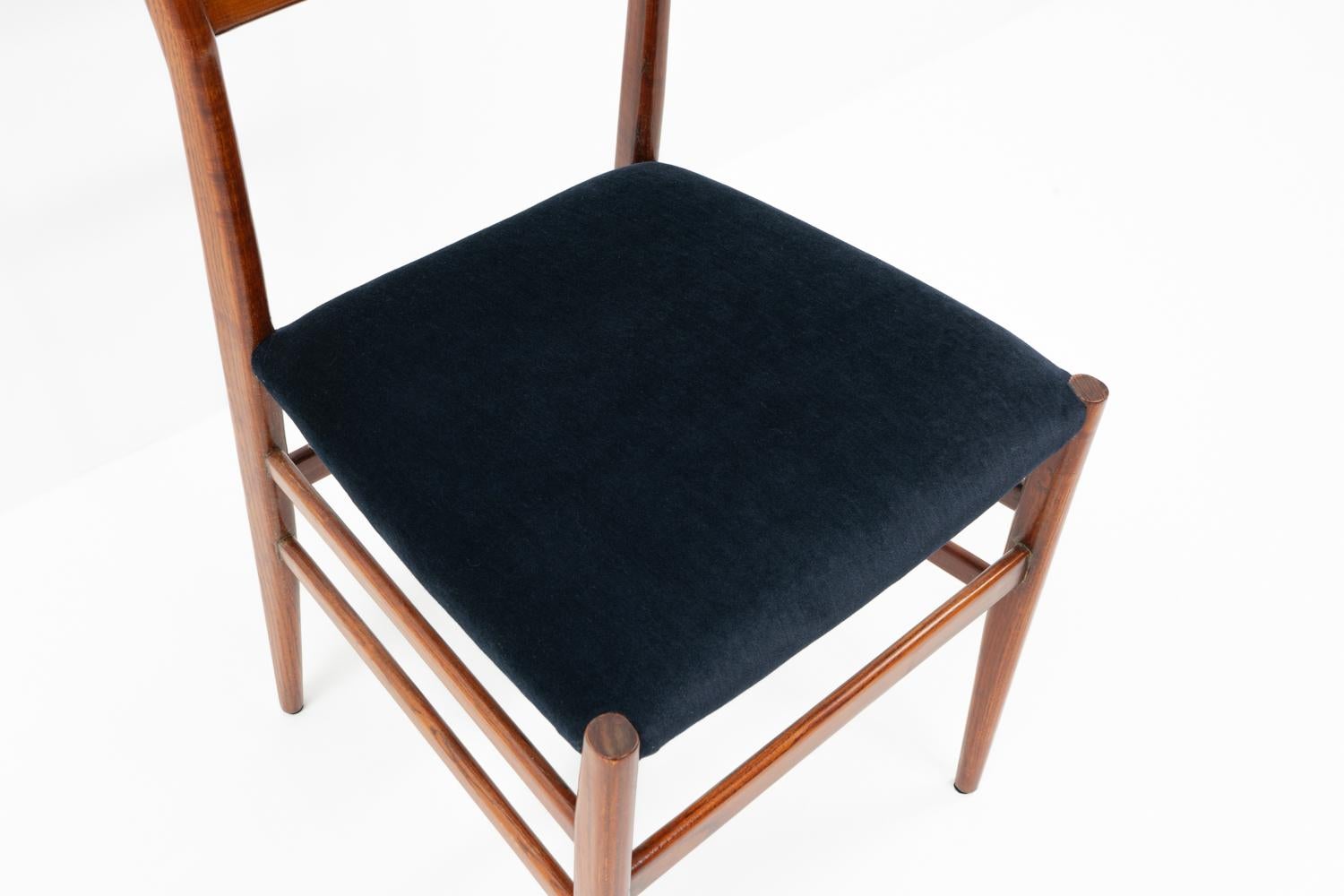 Fabric Italian Design Classic Gio Ponti, Leggera Chair for Cassina, 1970s For Sale