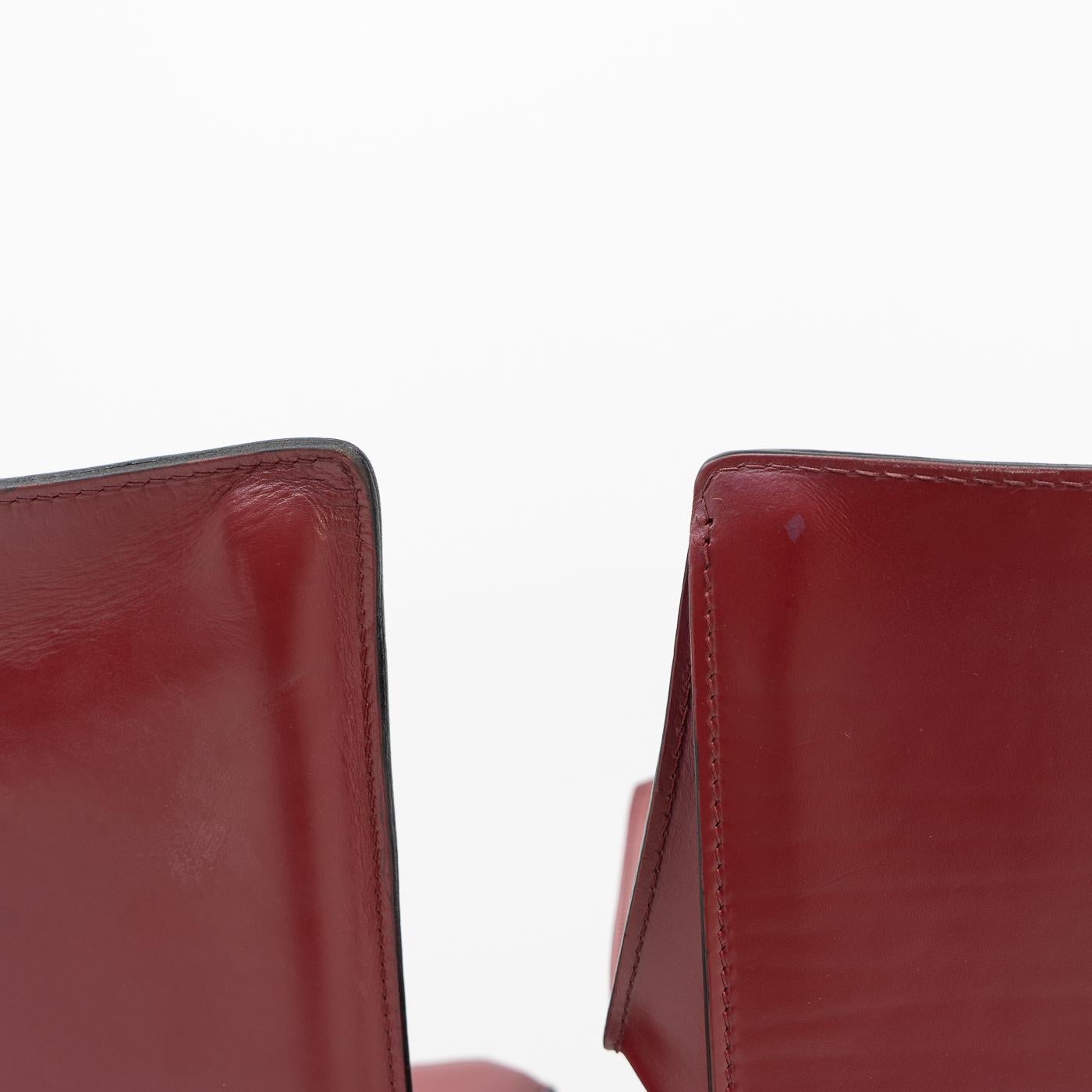 Italian Design, Cab 412 and 413 Chairs by Mario Bellini for Cassina, Set of 6 For Sale 5