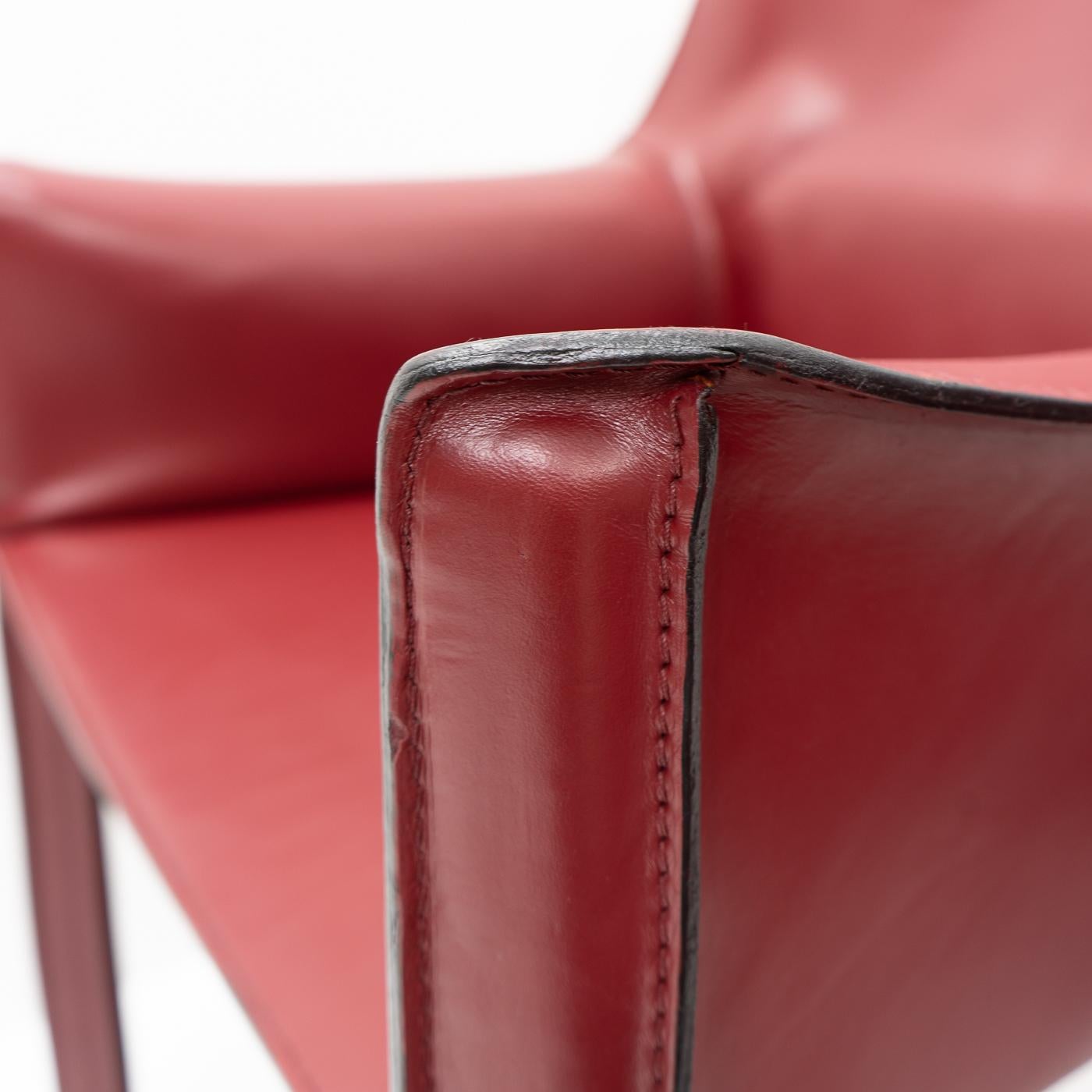 Italian Design, Cab 412 and 413 Chairs by Mario Bellini for Cassina, Set of 6 For Sale 8
