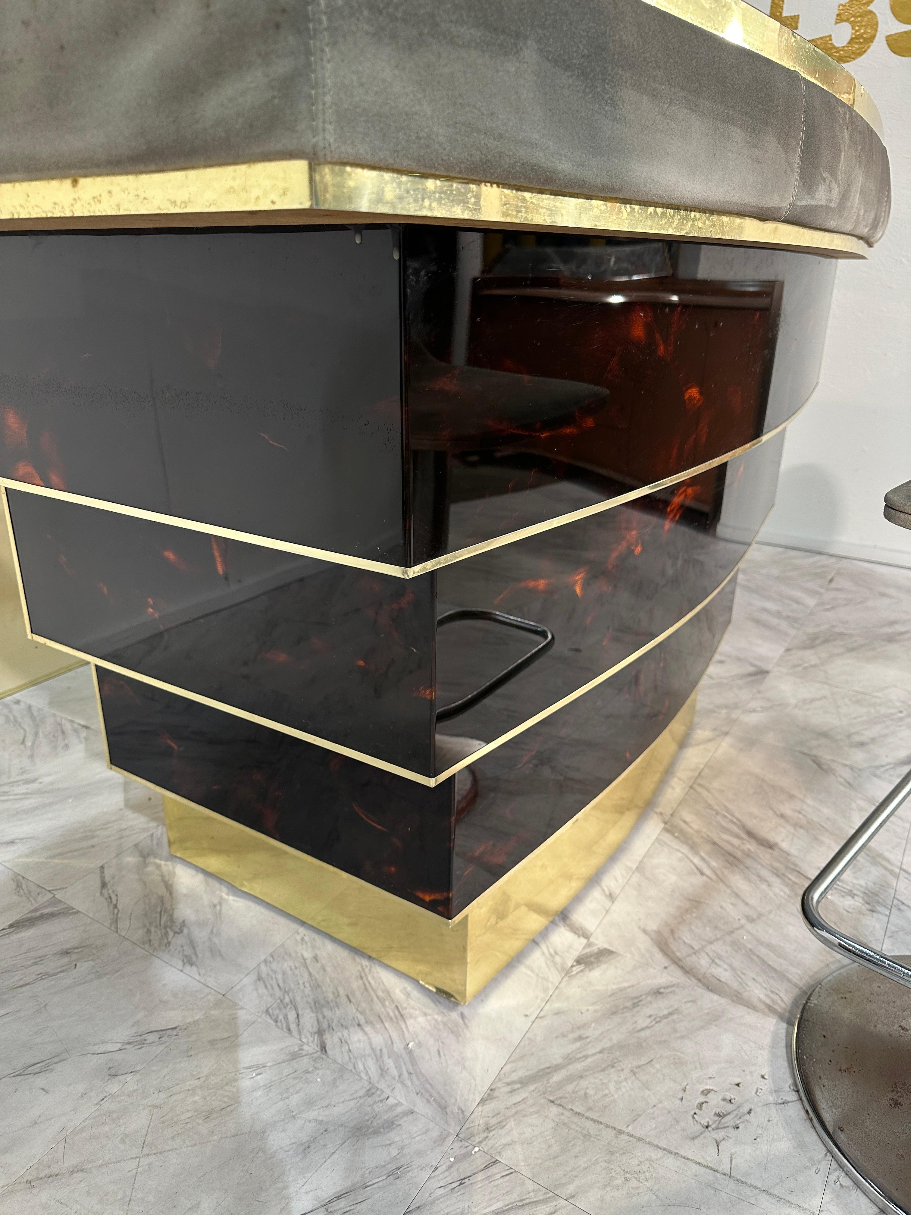 Mid-Century moderno Set da cocktail di design italiano 1970' alla maniera di Willy Rizzo in vendita