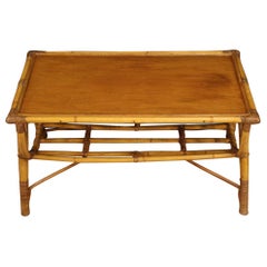Italian Design Coffee Table in Bamboo, 20th Century