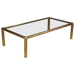 Italian Design Coffee Table in Golden Brass