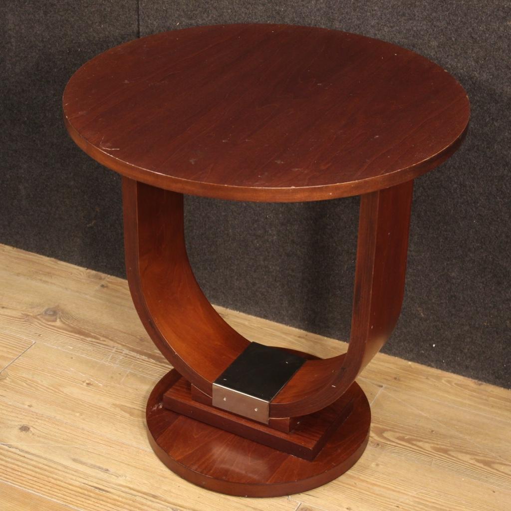 Italian Design Coffee Table in Mahogany and Fruit Woods, 20th Century In Good Condition For Sale In London, GB