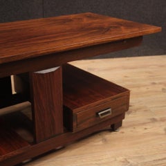 Italian Design Coffee Table in Rosewood and Mahogany, 20th Century