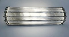 Italian Design Crystal Murano Glass Half Moon Nickel Finish Flushmount