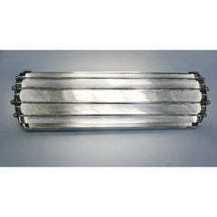 Italian Design Crystal Murano Glass Half Moon Nickel Finish Flushmount