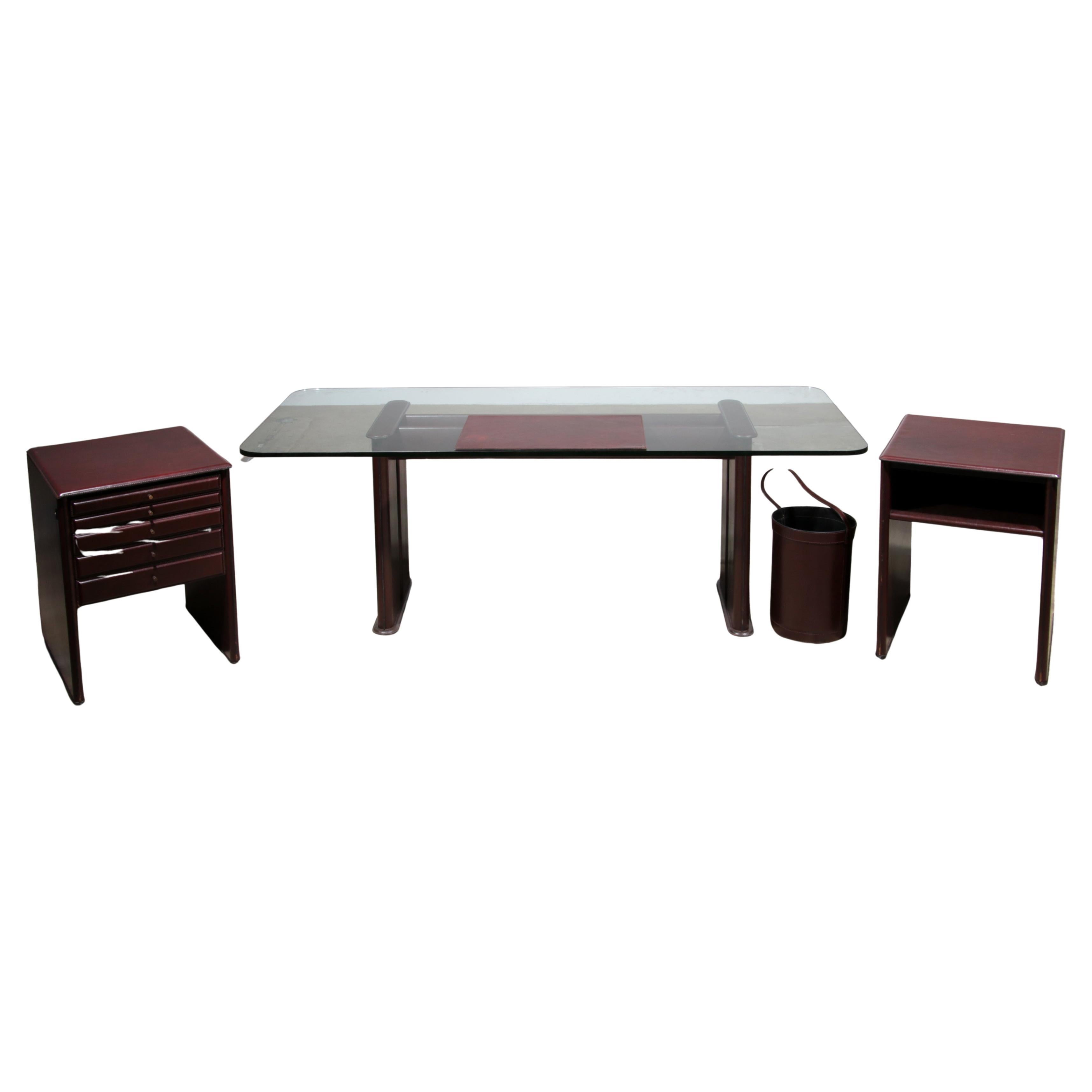 Bureau italien de Tito Agnoli pour Matteo Grassi ou ensemble de bureau
