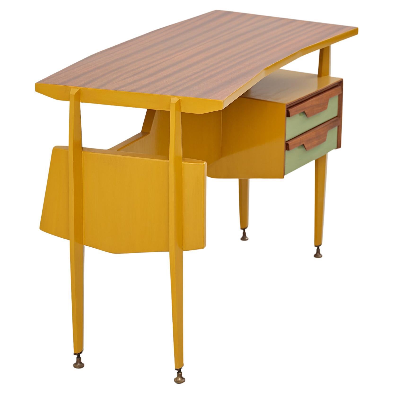 Italian Design Desk from the 50s, Restyled with Modern Flair by RETRO4M For Sale