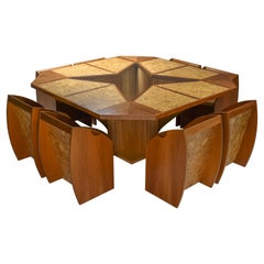 Juego de Comedor de Diseño Italiano, Hollywood Regency, Inspirado en Vivai del Sud, Años 50
