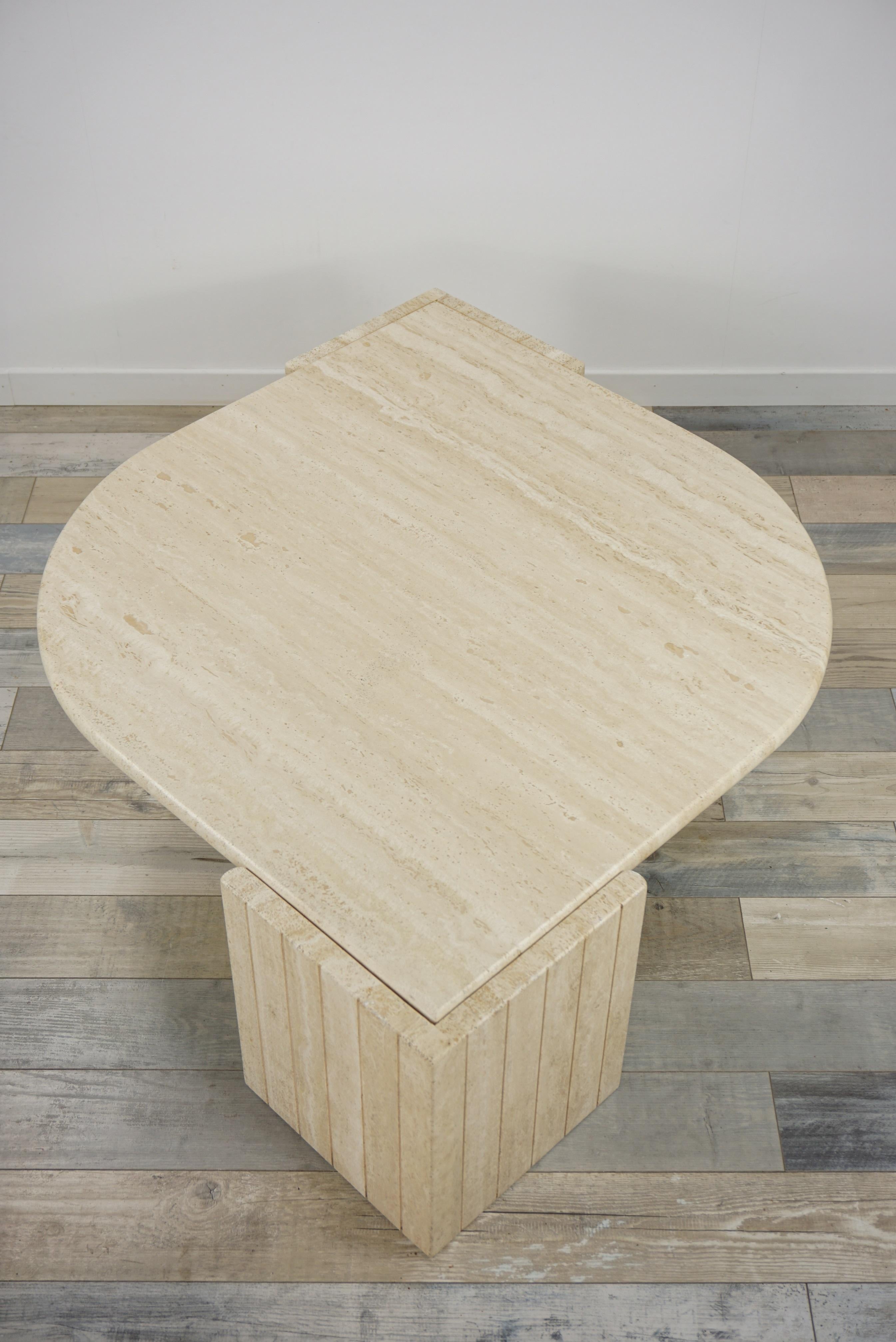 Italian Design from the 1970s Travertine Coffee Table 4