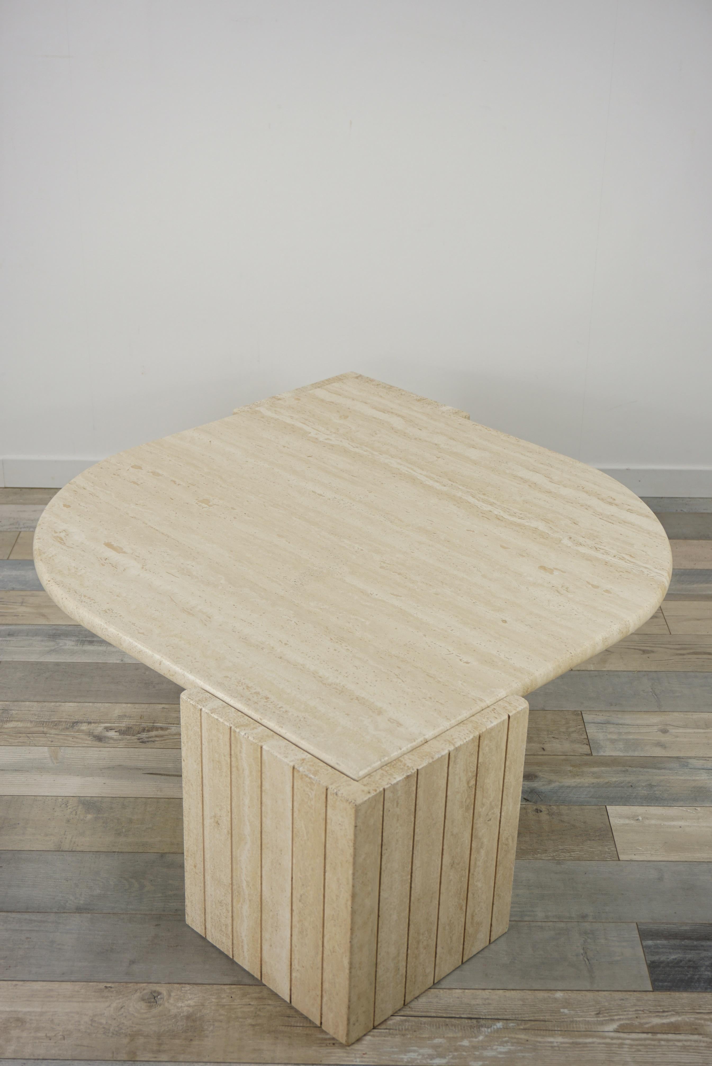 Italian Design from the 1970s Travertine Coffee Table 8