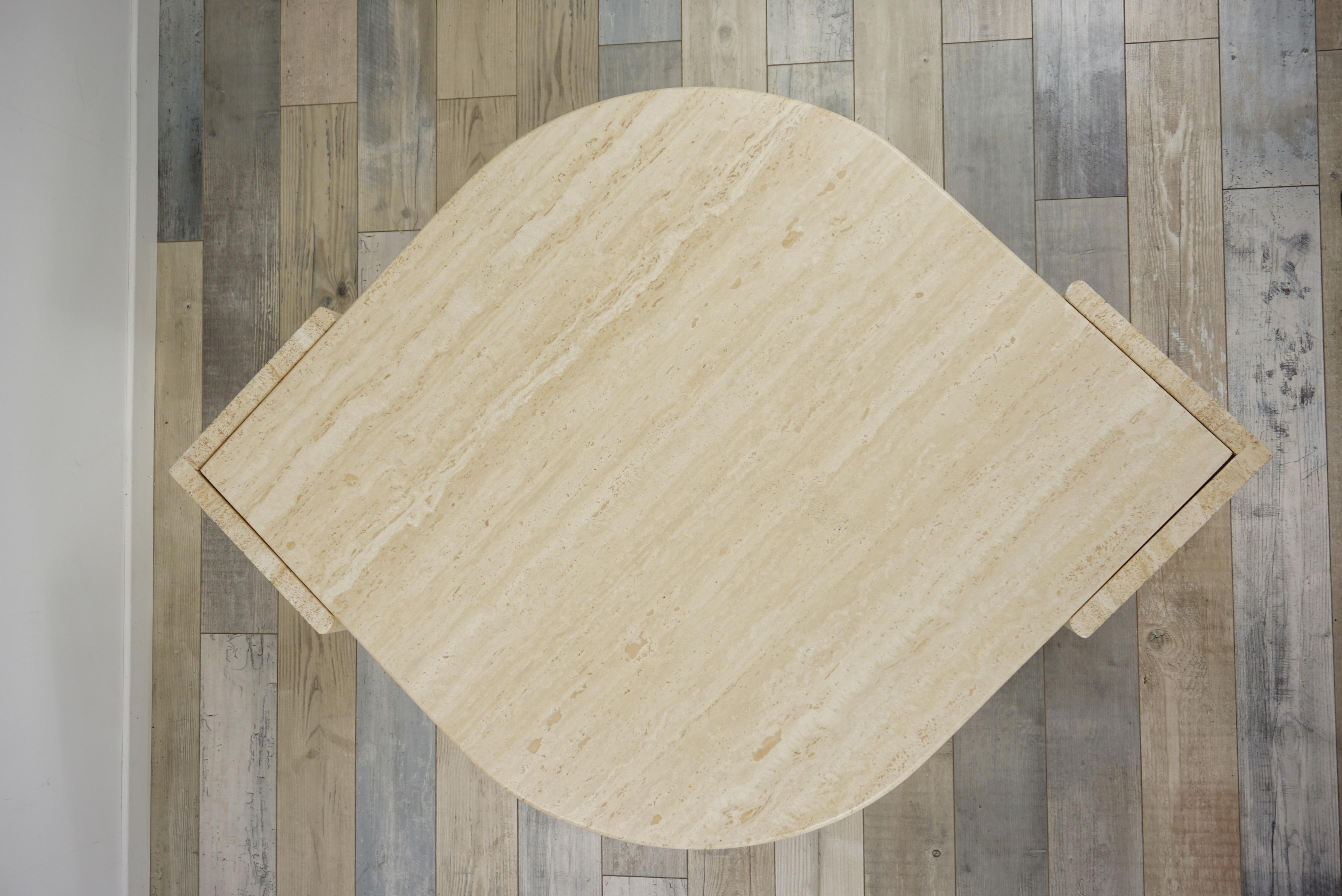 Italian Design from the 1970s Travertine Coffee Table 3