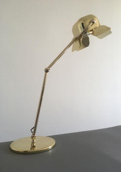 Lampada da tavolo in ottone con fenicottero di design italiano Ghidini 1961