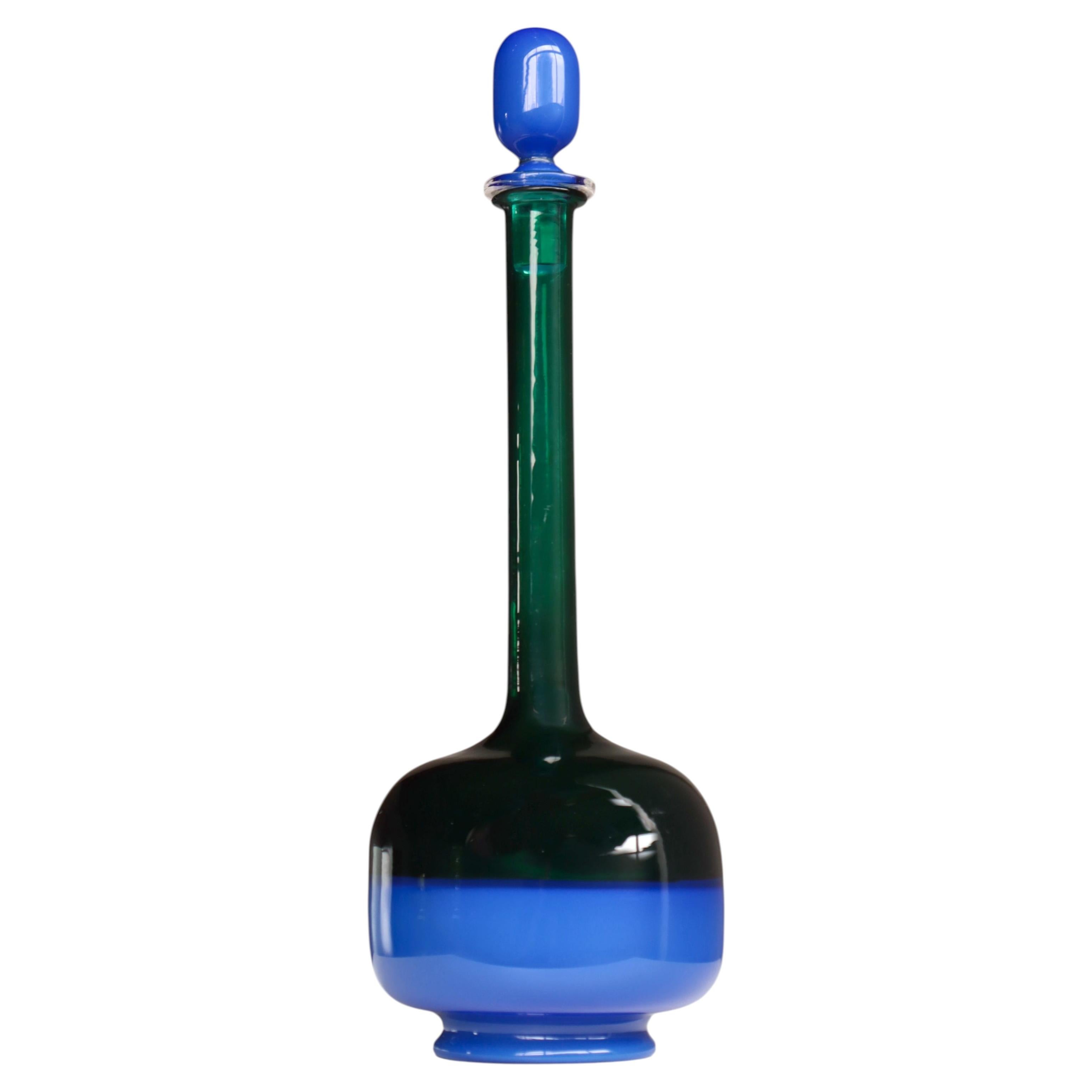 Design italiano: bottiglia in vetro artistico di Gio Ponti "Morandiana (V)", Venini Murano, anni '50