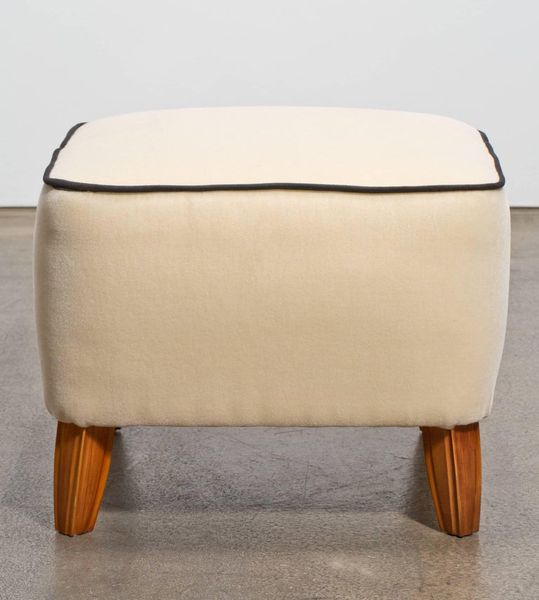 Italian Design Gio Ponti Style MidCentury Wingback Armchair with Stool