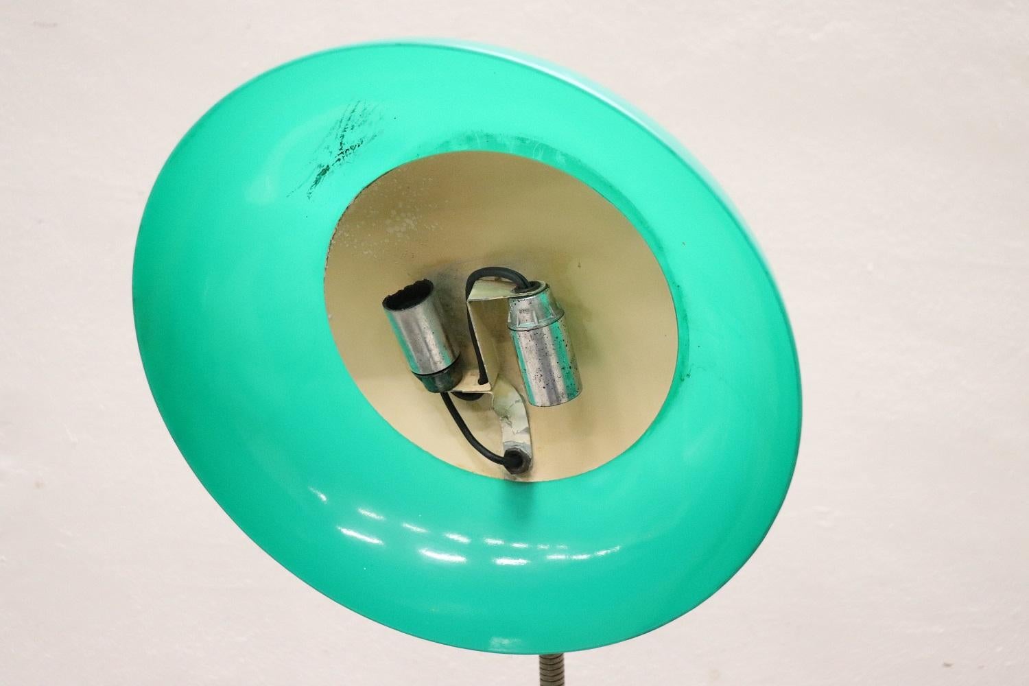 Italian Design Green Perspex, Brass and Marble Table Lamp by Stilux, 1960s For Sale 4
