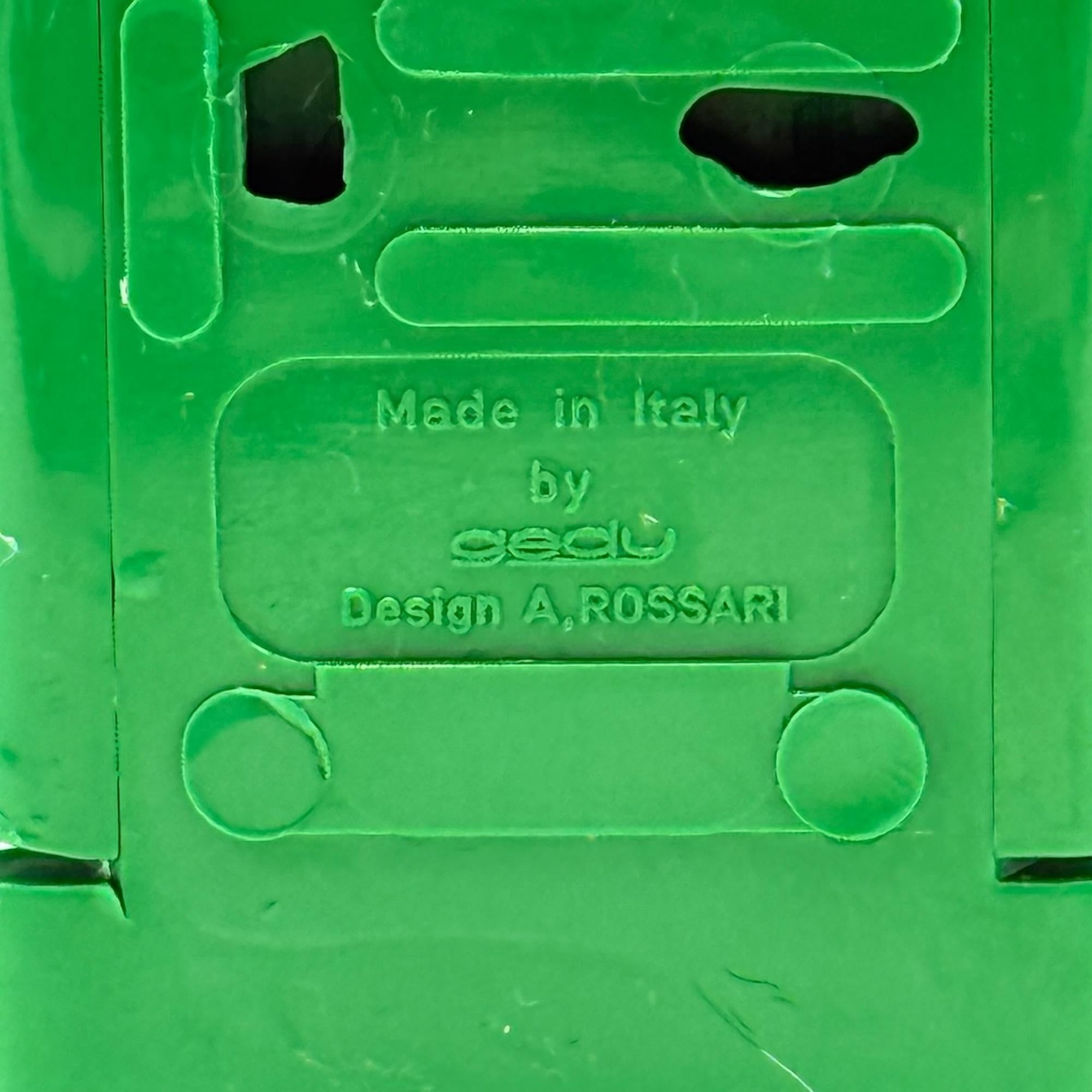 Late 20th Century Italian Design Green Wall Hooks by Ambrogio Rossari for Gedy, Set of 3