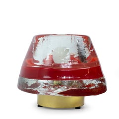 Italian Design Handmade Leucos Glass Table Lamp, 1970s