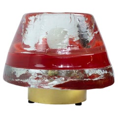 Italian Design Handmade Leucos Glass Table Lamp, 1970s