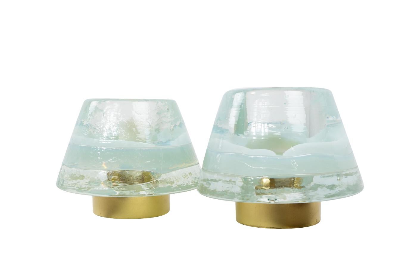 A set of two heavy glass table lamps by Leucos, Italy. Each lamp from this series is unique and comes with its own character and imperfections as they are completely hand-made.


About the producer: 

Leucos is an Italian lighting company renowned