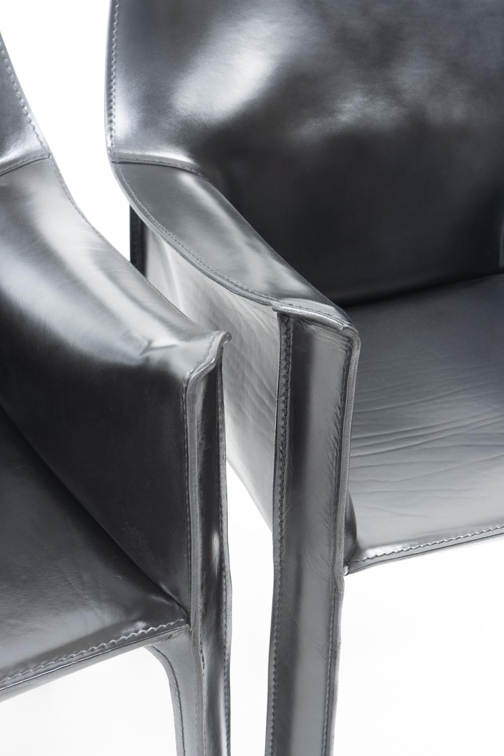 Italian Design Mario Bellini for Cassina CAB 413, Set of 4, 1990s For Sale 5