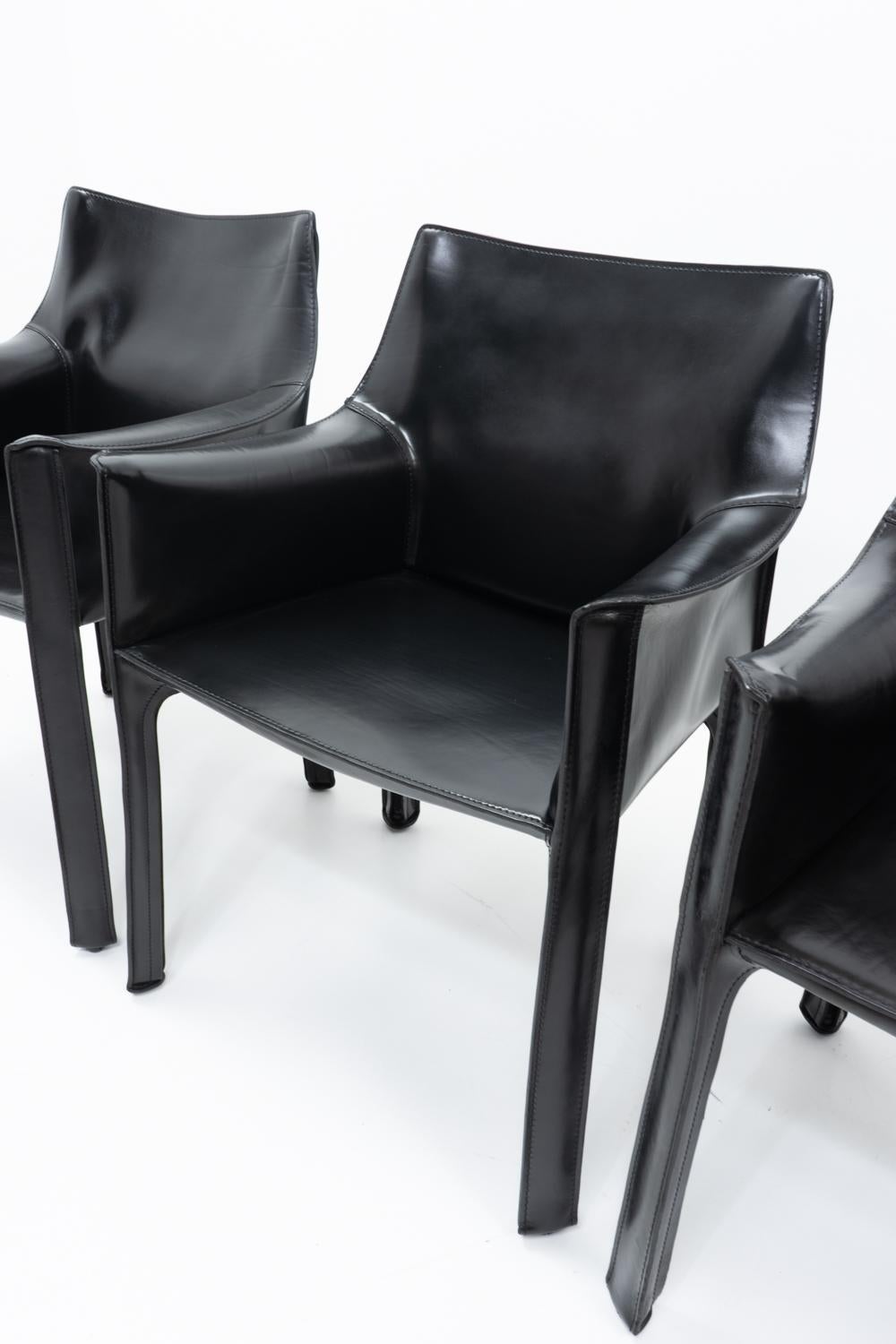 Italian Design Mario Bellini for Cassina CAB 413, Set of 4, 1990s For Sale 6