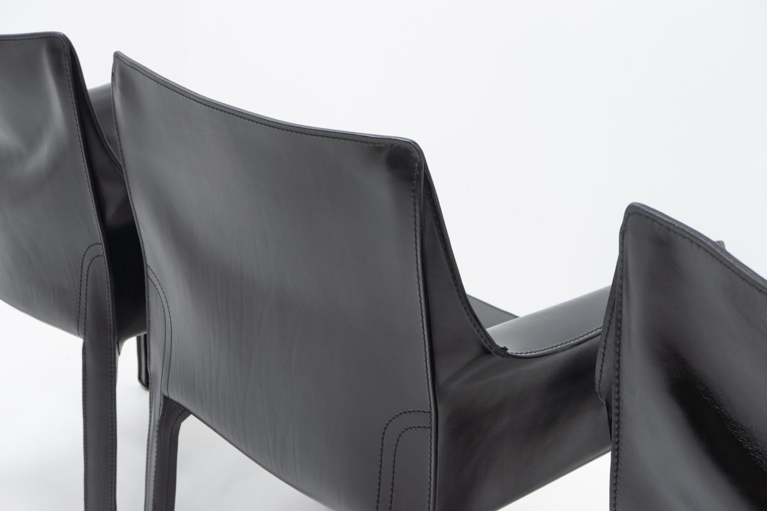 Italian Design Mario Bellini for Cassina CAB 413, Set of 4, 1990s For Sale 8