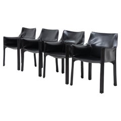 Italian Design Mario Bellini for Cassina CAB 413, Set of 4, 1990s