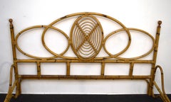 Lit en bambou du milieu du siècle, design italien, années 1960