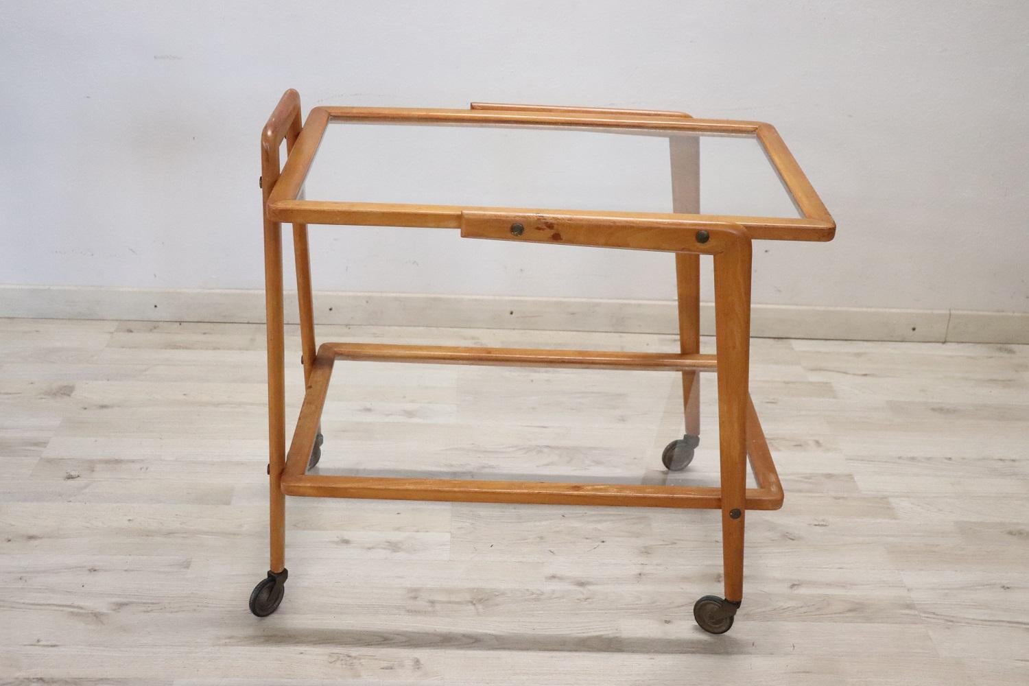 Mid-Century Modern Italian Design Mid-Century Bar Cart, 1950s For Sale