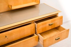 Italian Design Midcentury Maple Wood Dressing Table, 1950