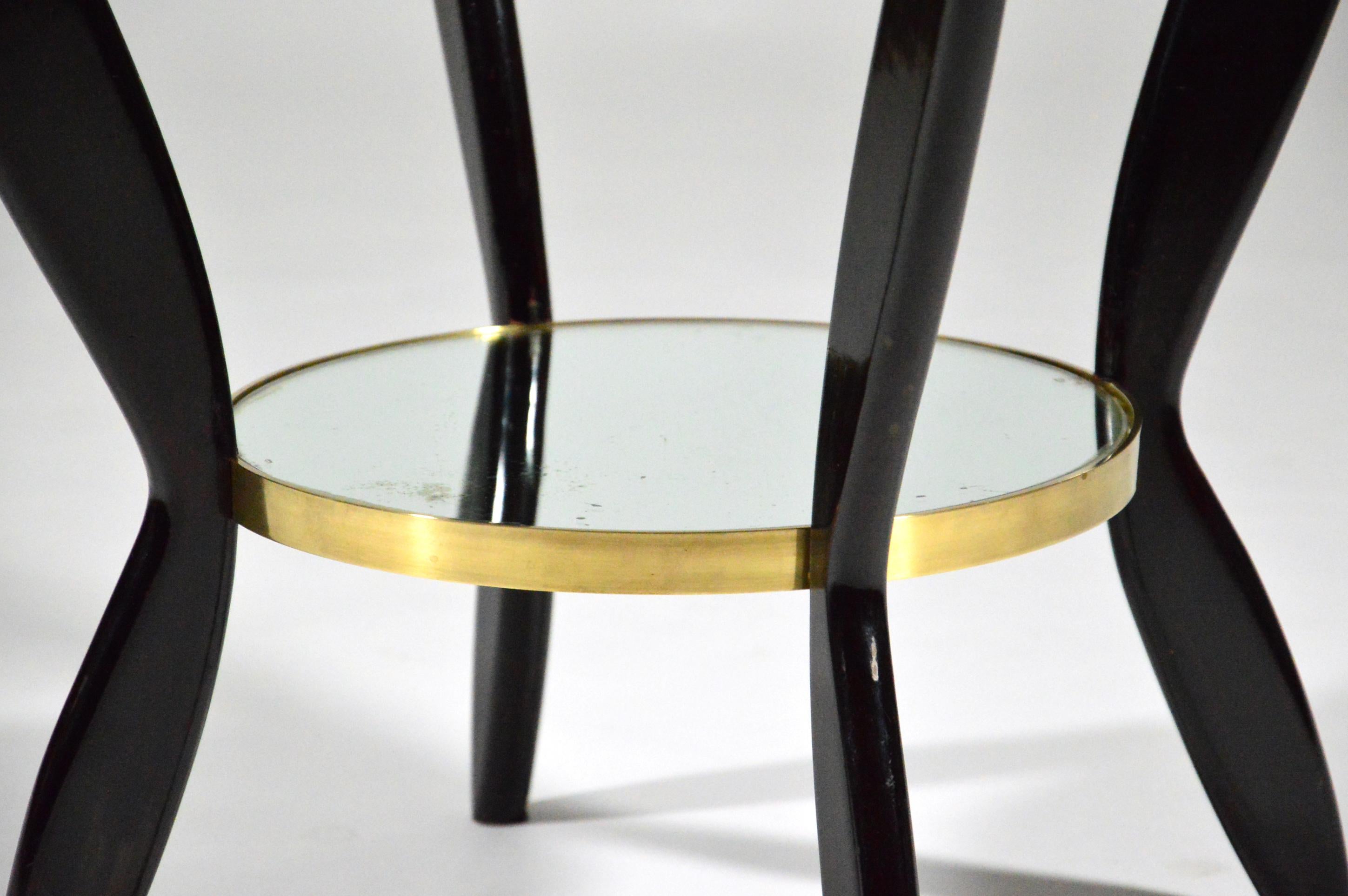 Ebonized Italian Design Midcentury Side or Coffee Table