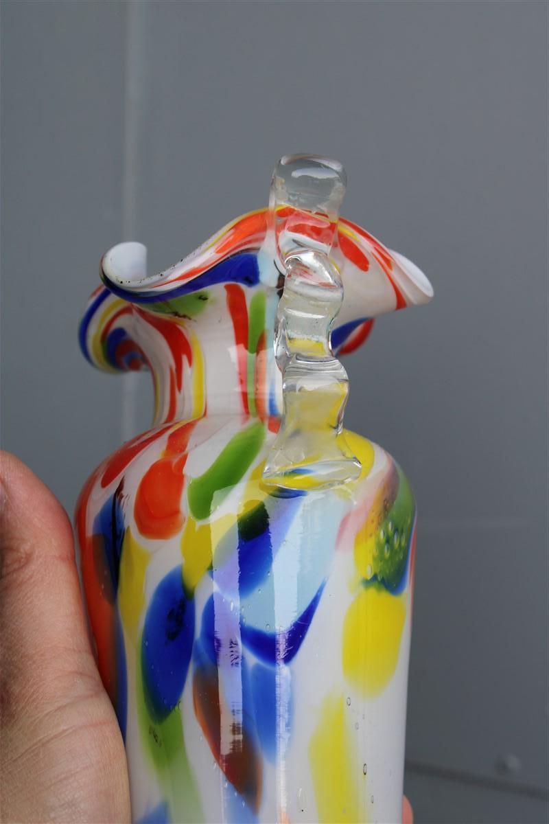 Italian Design Murano Glass Vase Multicolor, 1950s Mid-Century 7