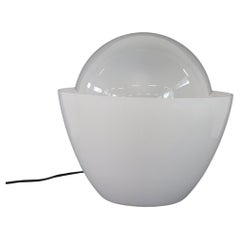 Lampada da tavolo grande di design italiano in vetro di Murano bianco, anni '70