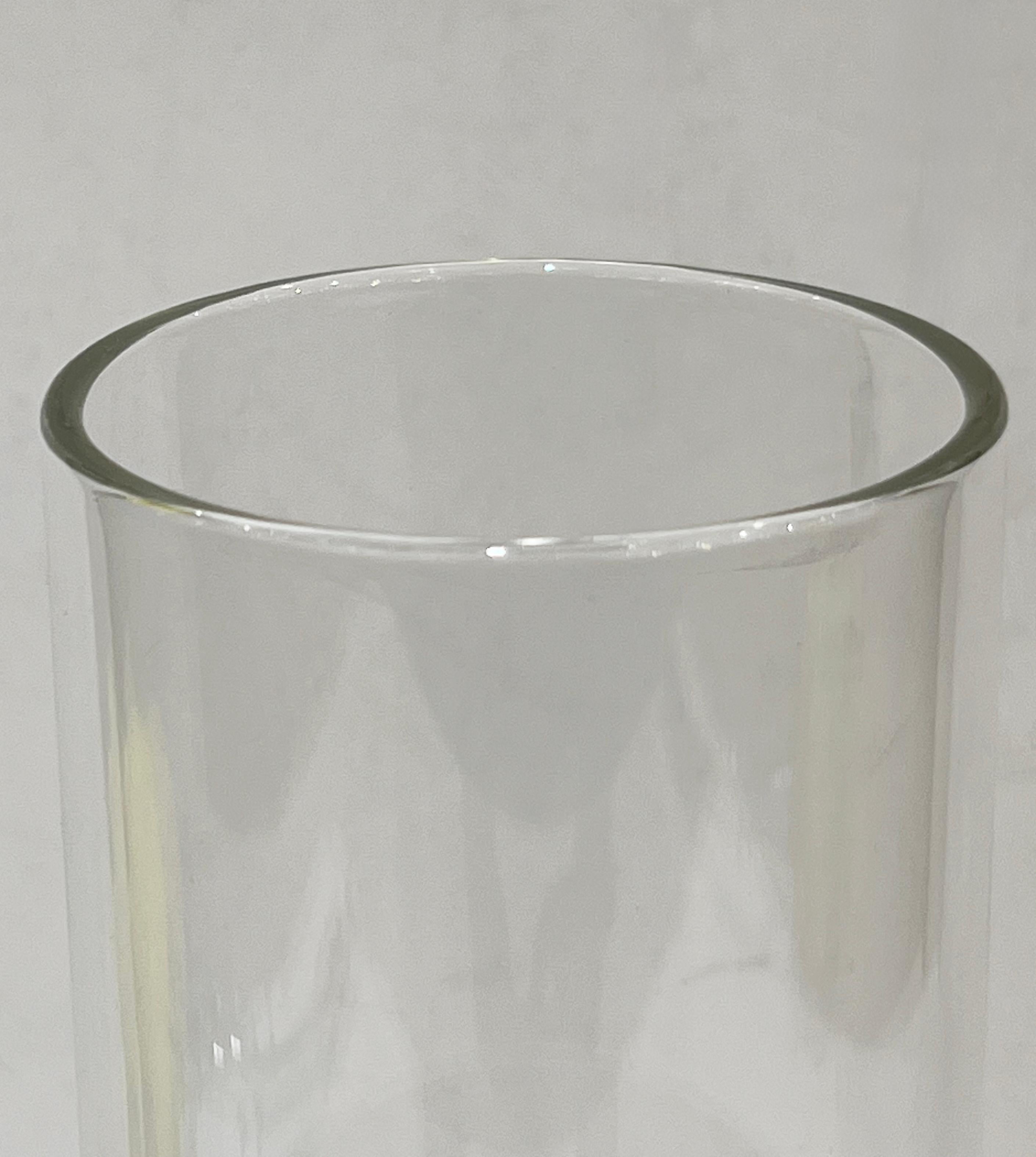 Vase/Lampe de table italienne moderne organique rose Art Glass Lit Flower White en vente 4