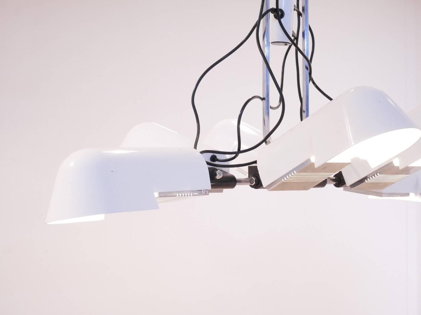 Aluminum Italian Design “Pala” Chandelier / Lamp by Danilo & Corrado Aroldi for Luci