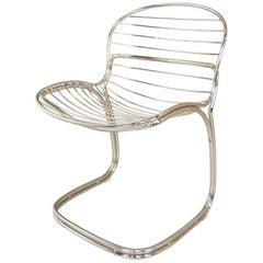 Italian Design "Sabrina" Chromed Chair by Gastone Rinaldi