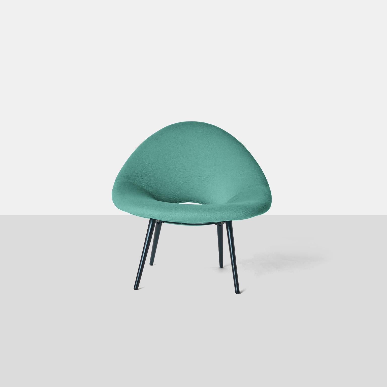 Mid-Century moderno Sedia Scoop dal design italiano in vendita
