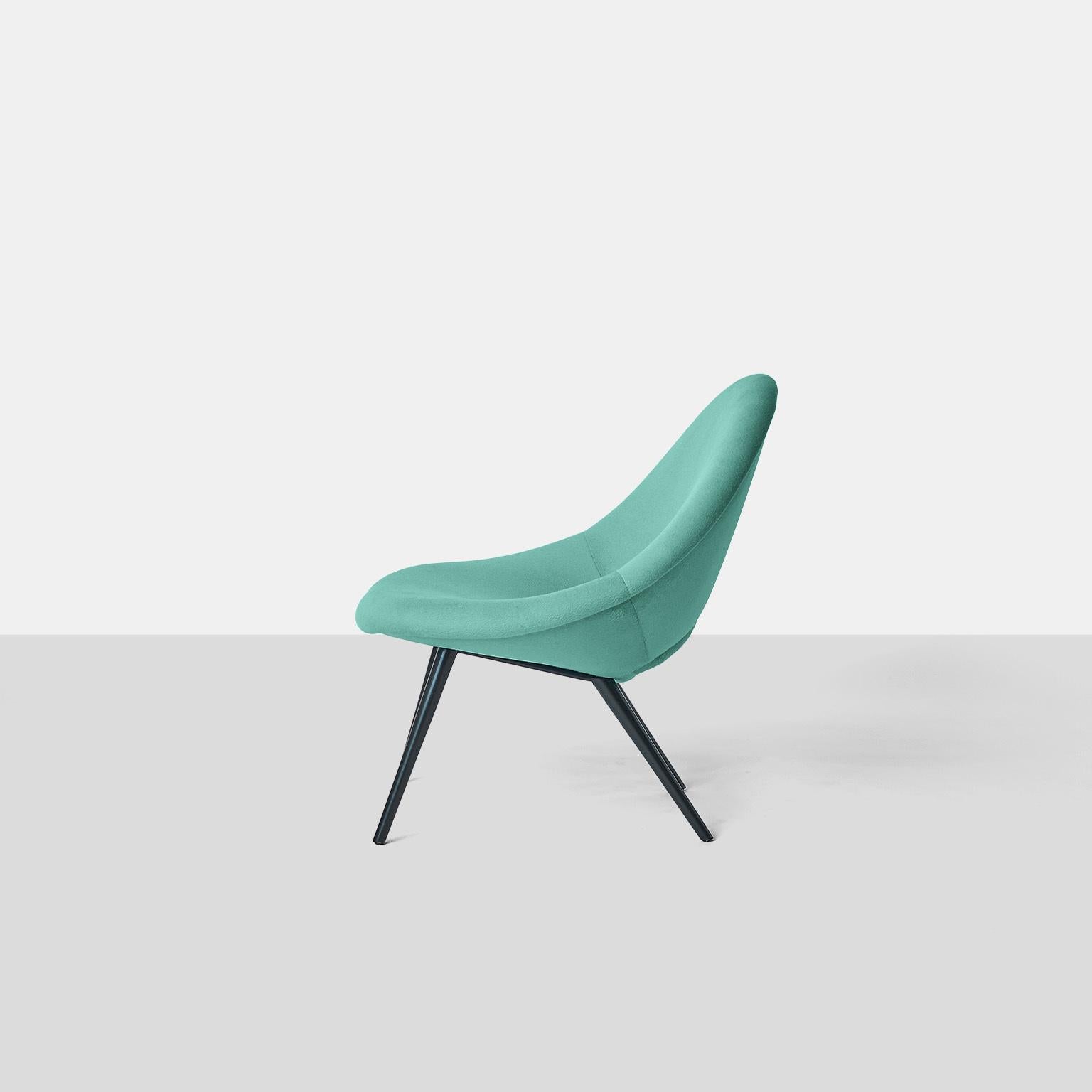 Blackened Italian Design Scoop Chair For Sale