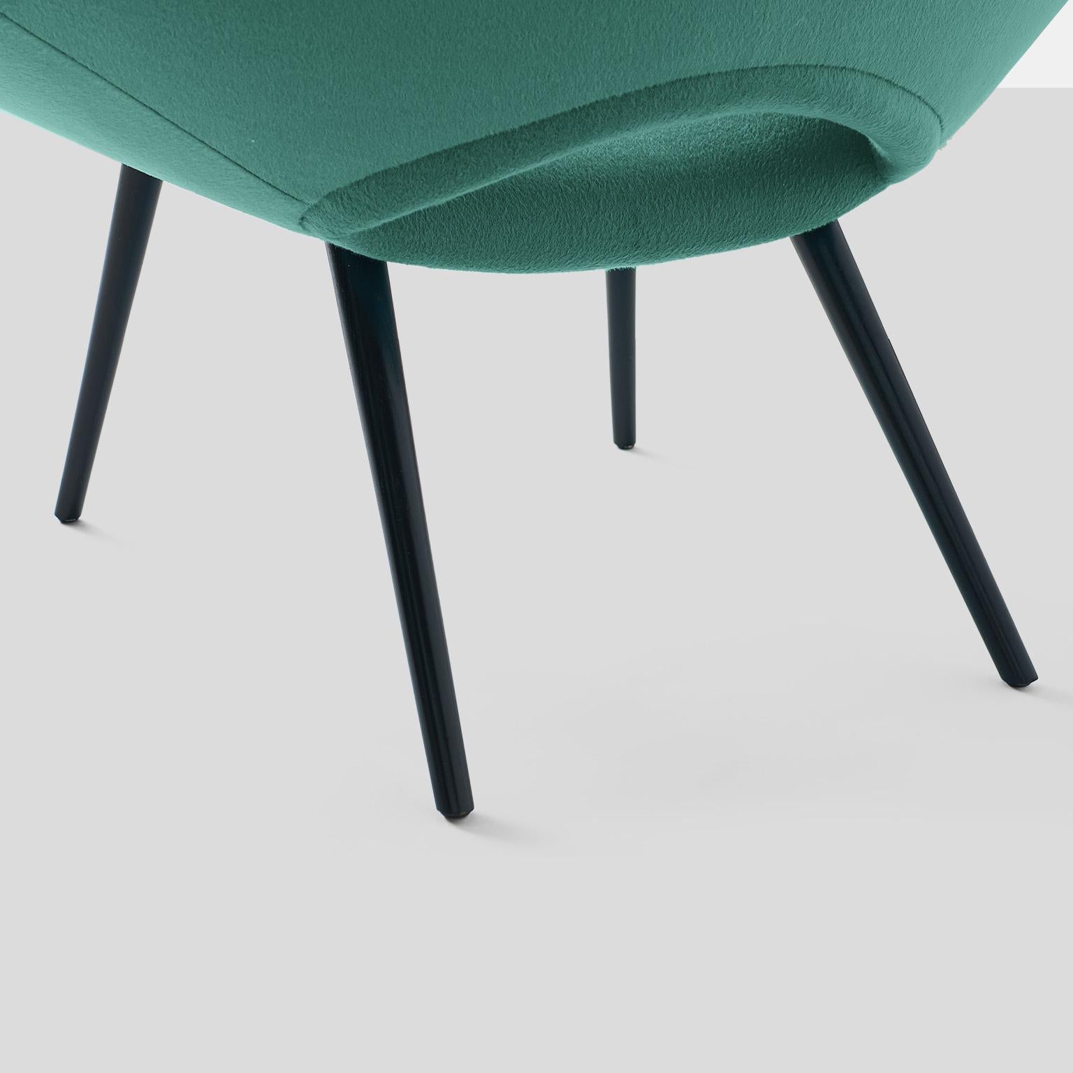 Scoop-Stuhl im italienischen Design (Mitte des 20. Jahrhunderts) im Angebot