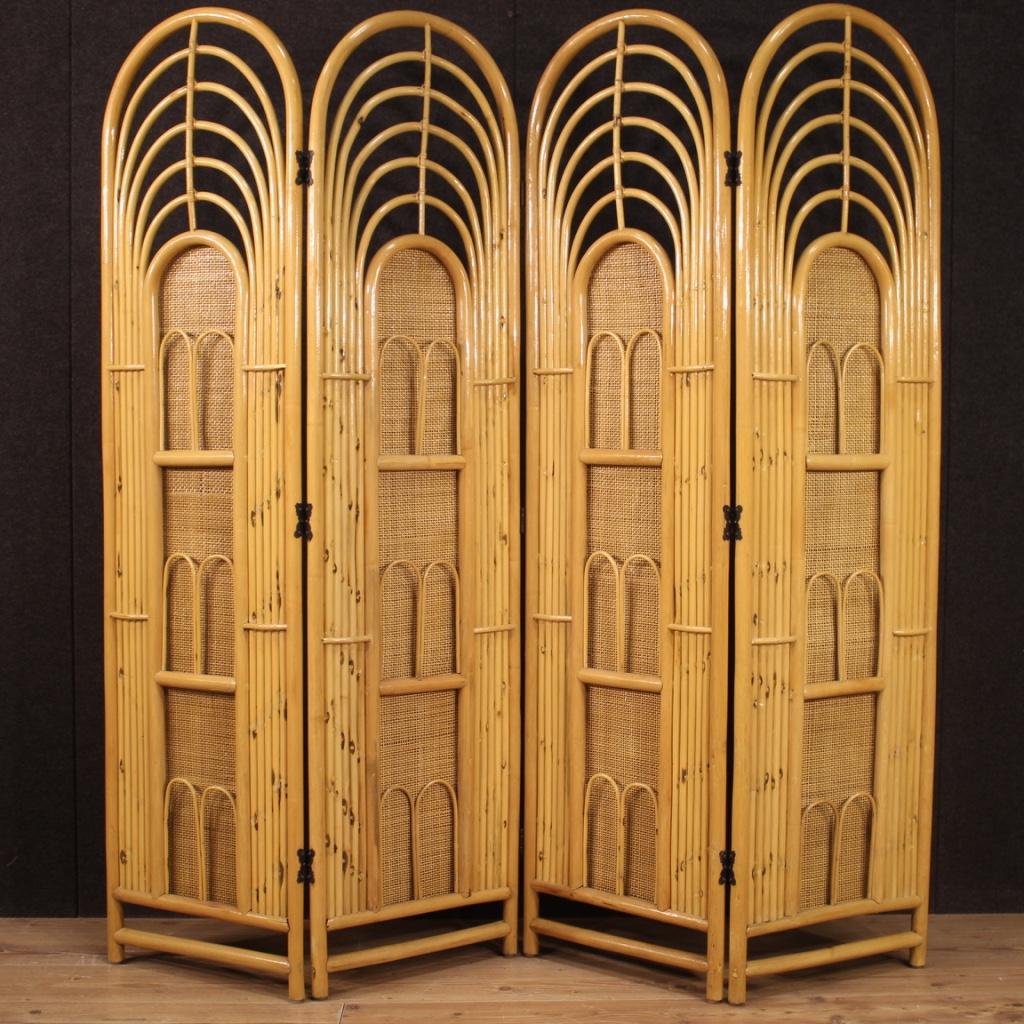Italian Design Screen in Exotic Wood, 20th Century For Sale 7