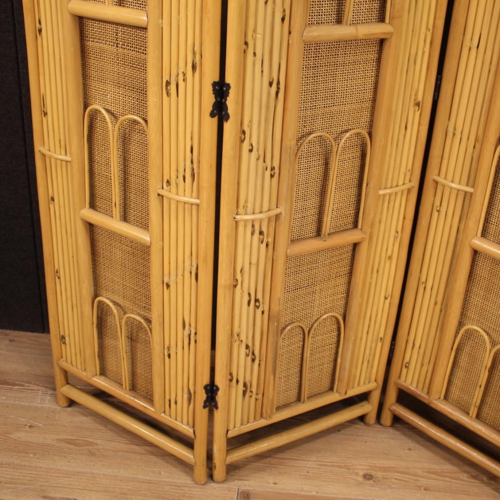 Italian Design Screen in Exotic Wood, 20th Century For Sale 8