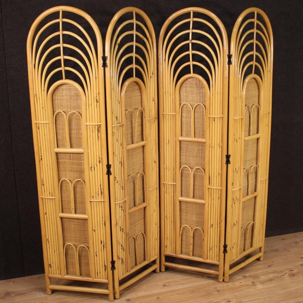 Italian Design Screen in Exotic Wood, 20th Century For Sale 6